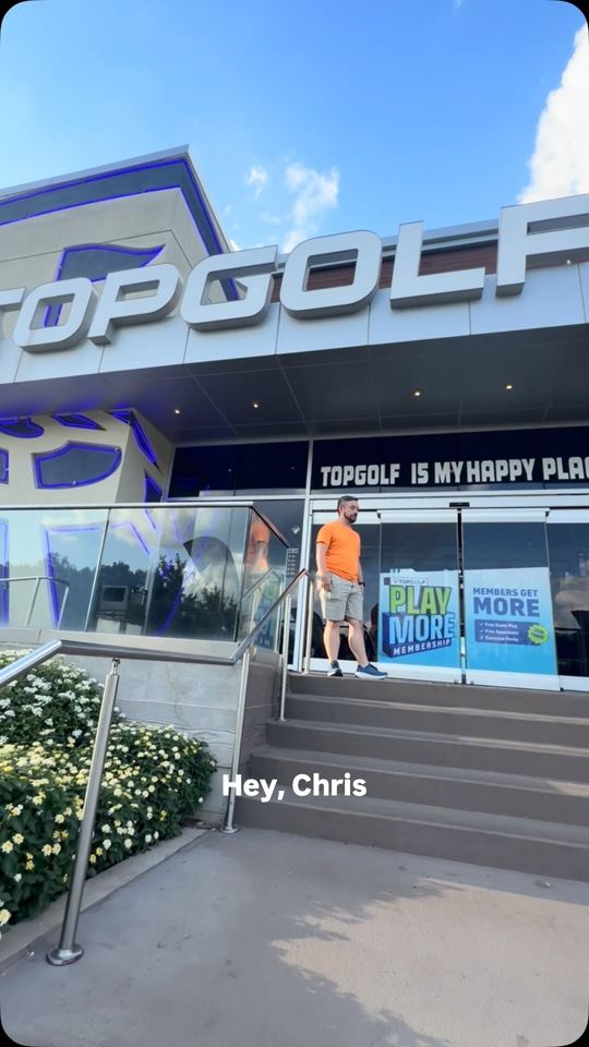 Outside TopGolf Atlanta before the Atlanta Marketing Events meetup